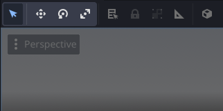 The transform tools in Godot's toolbar